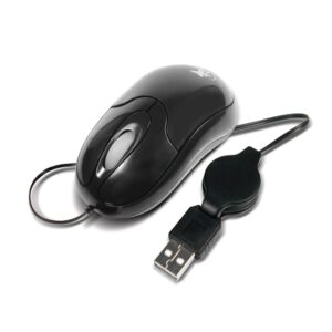 MOUSE X-TECH ÓPTICO CON CABLE RETRACTIL